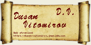 Dušan Vitomirov vizit kartica